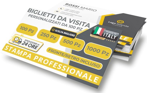 100 biglietti visita - biglietti,